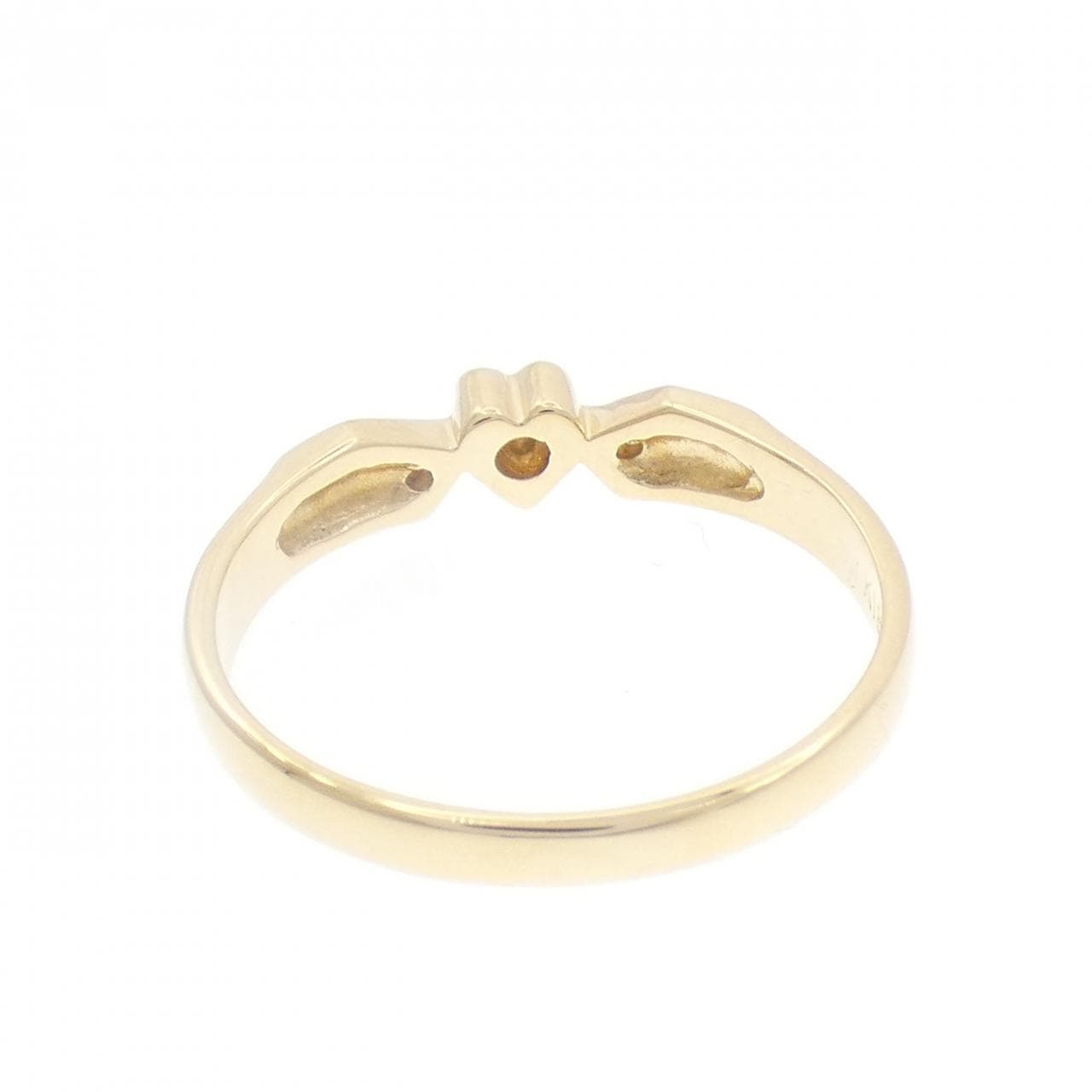 K18YG ハート ダイヤモンド リング