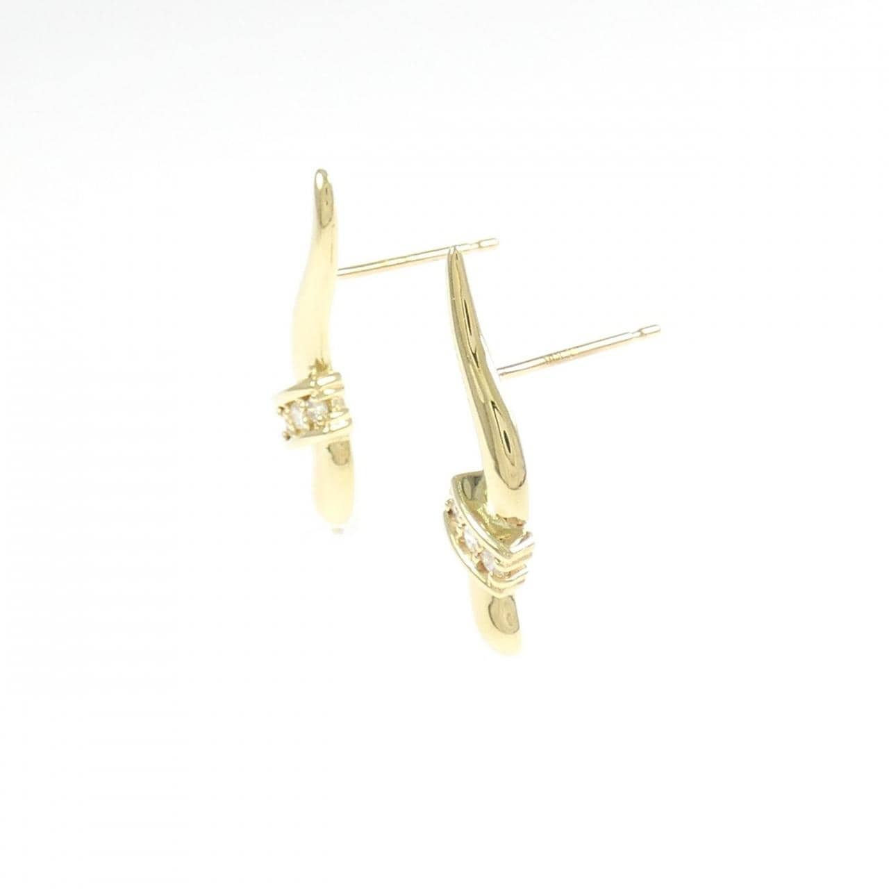 K18YG ダイヤモンド ピアス 0.12CT