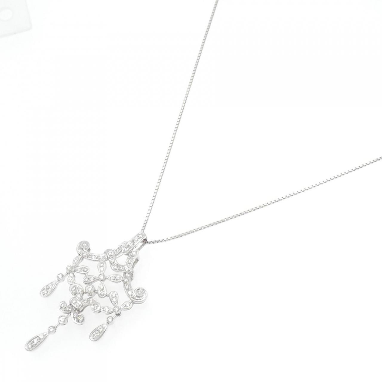 アクセサリー美品『USED』 K18WG/ダイヤモンド  ネックレス ダイヤモンド 1.00ct 12.3g
