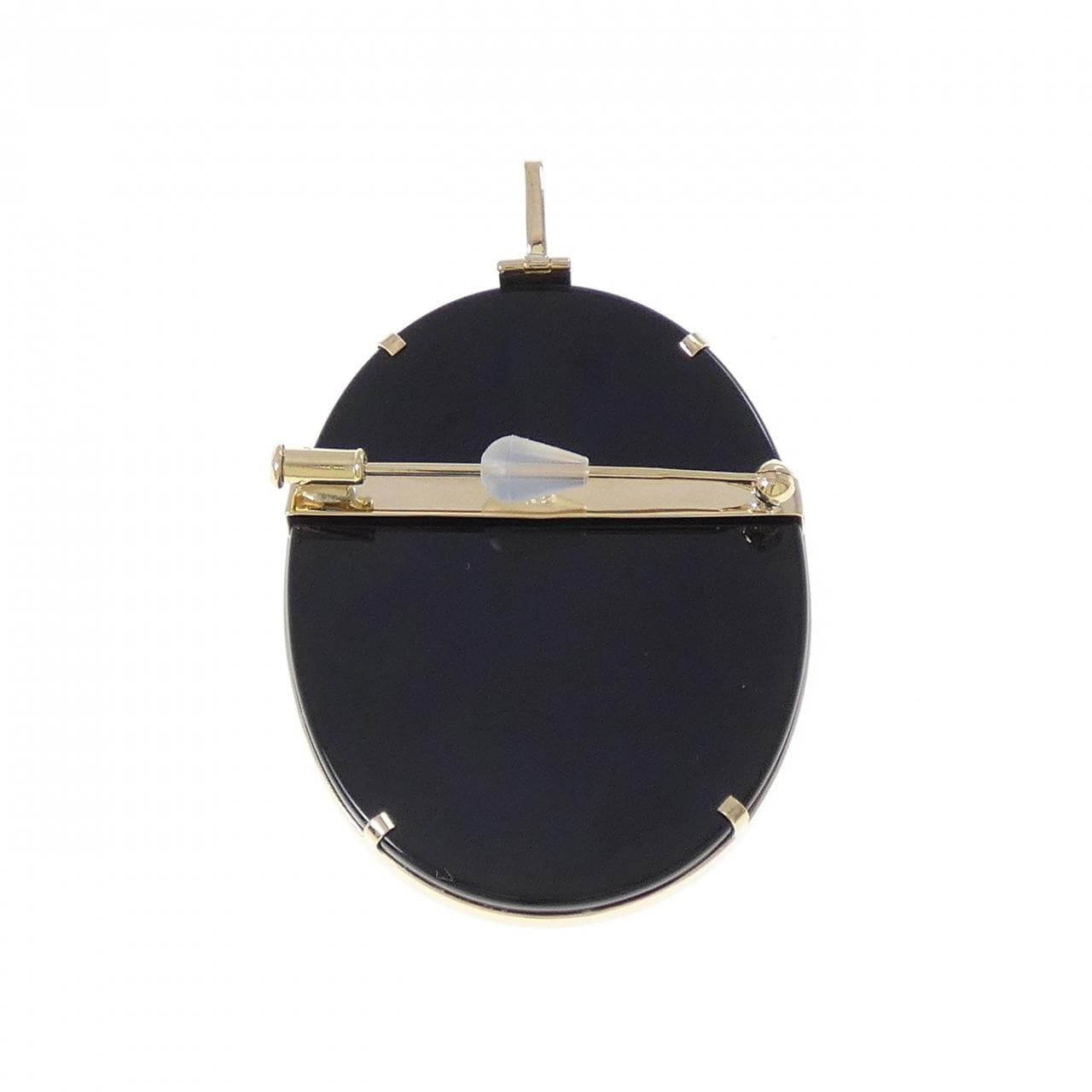 K18YG メノウカメオ ブローチ