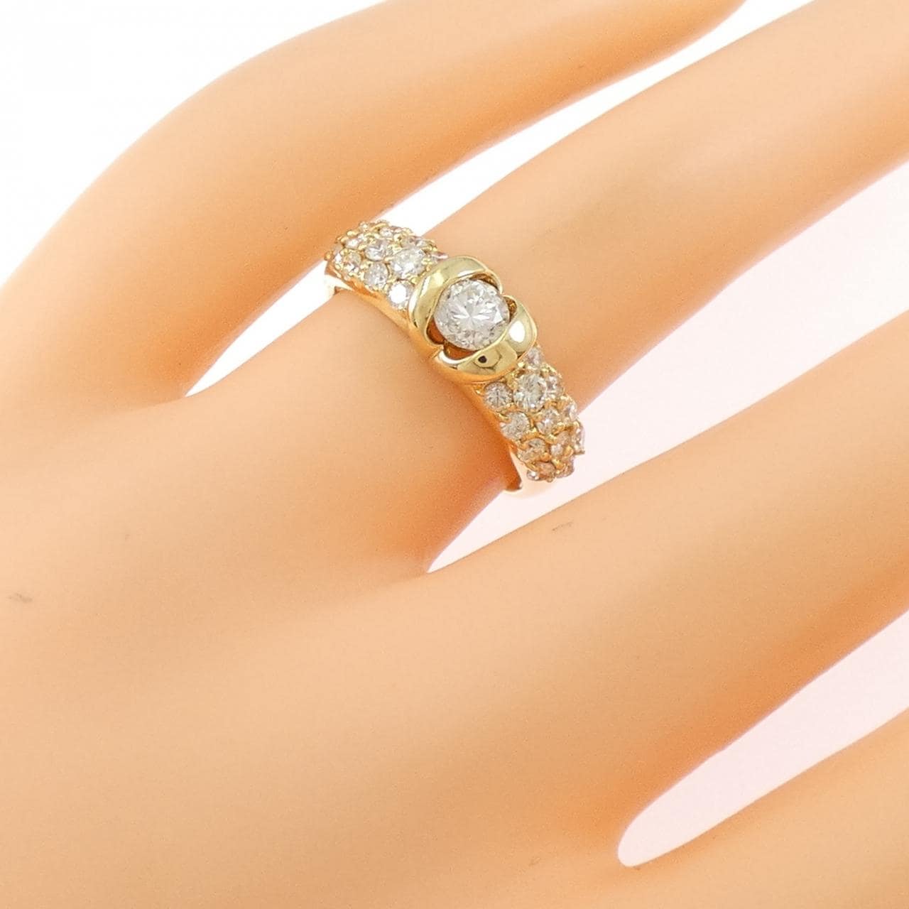 K18YG ダイヤモンド リング 0.33CT