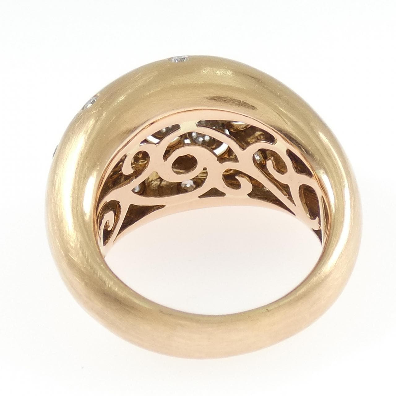 K18PG/K18WG フラワー ダイヤモンド リング 0.63CT