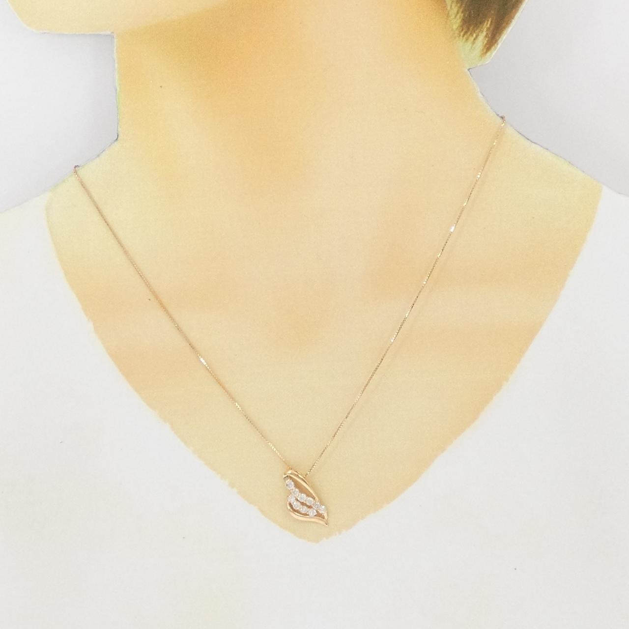 K18PG ダイヤモンド ネックレス 0.5CT