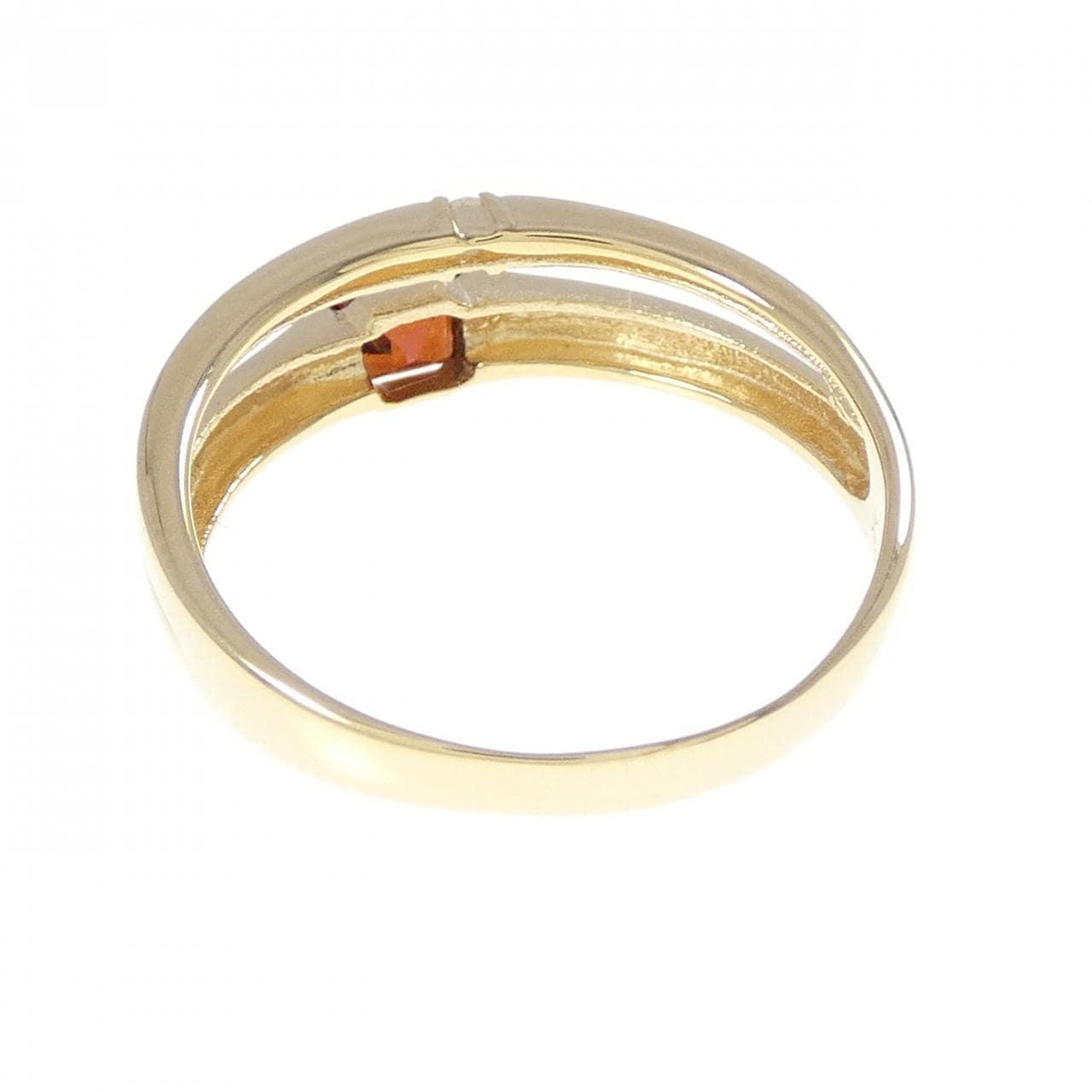 K18YG ガーネット リング