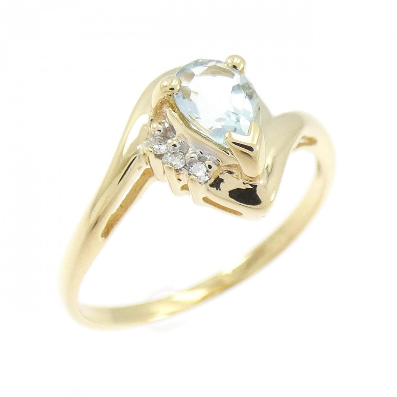 K18YG アクアマリン リング 0.36CT