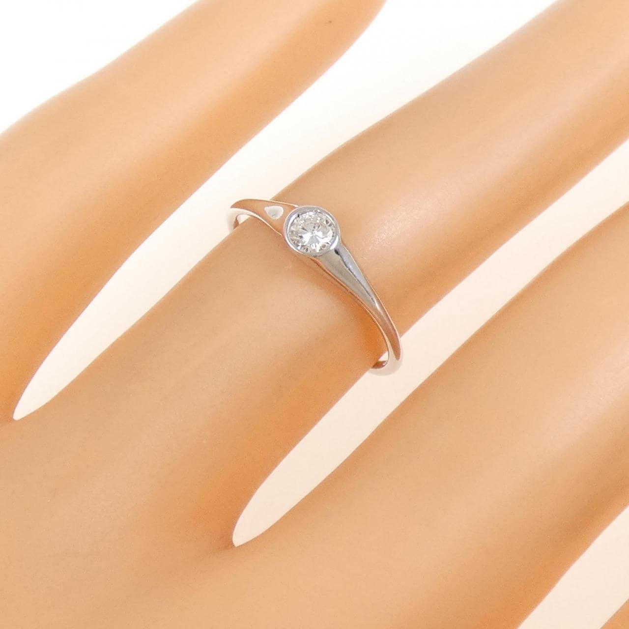 K18WG ダイヤモンド リング 0.10CT