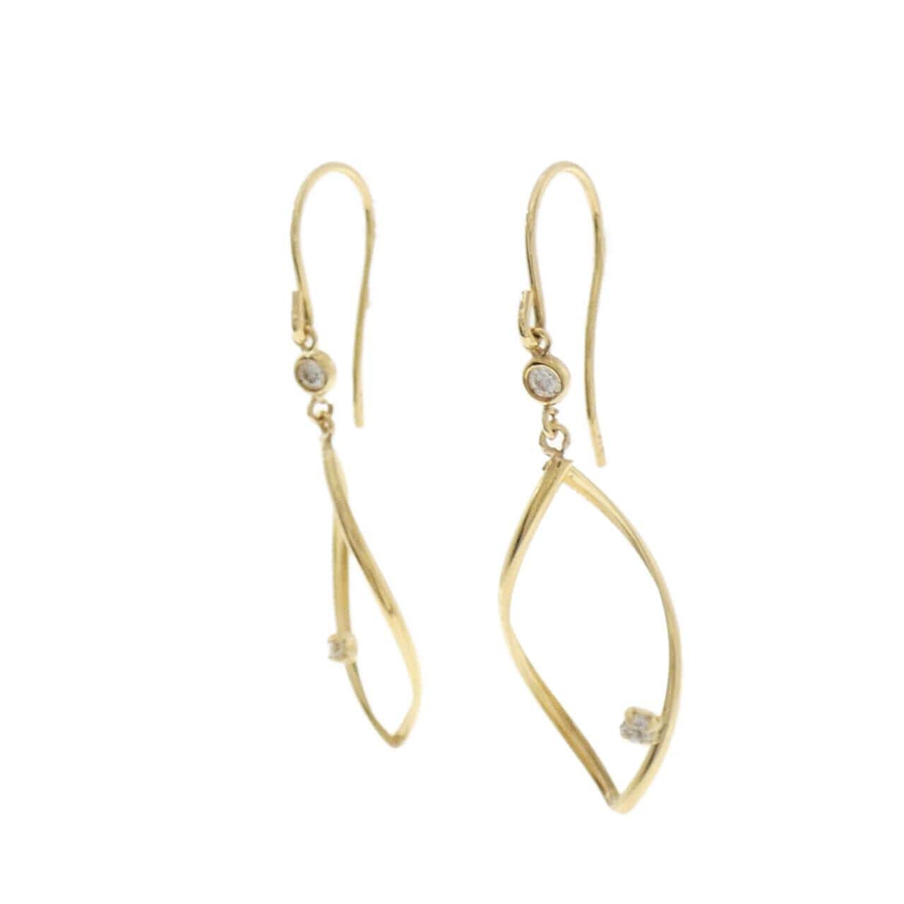 K18YG ダイヤモンド ピアス 0.06CT