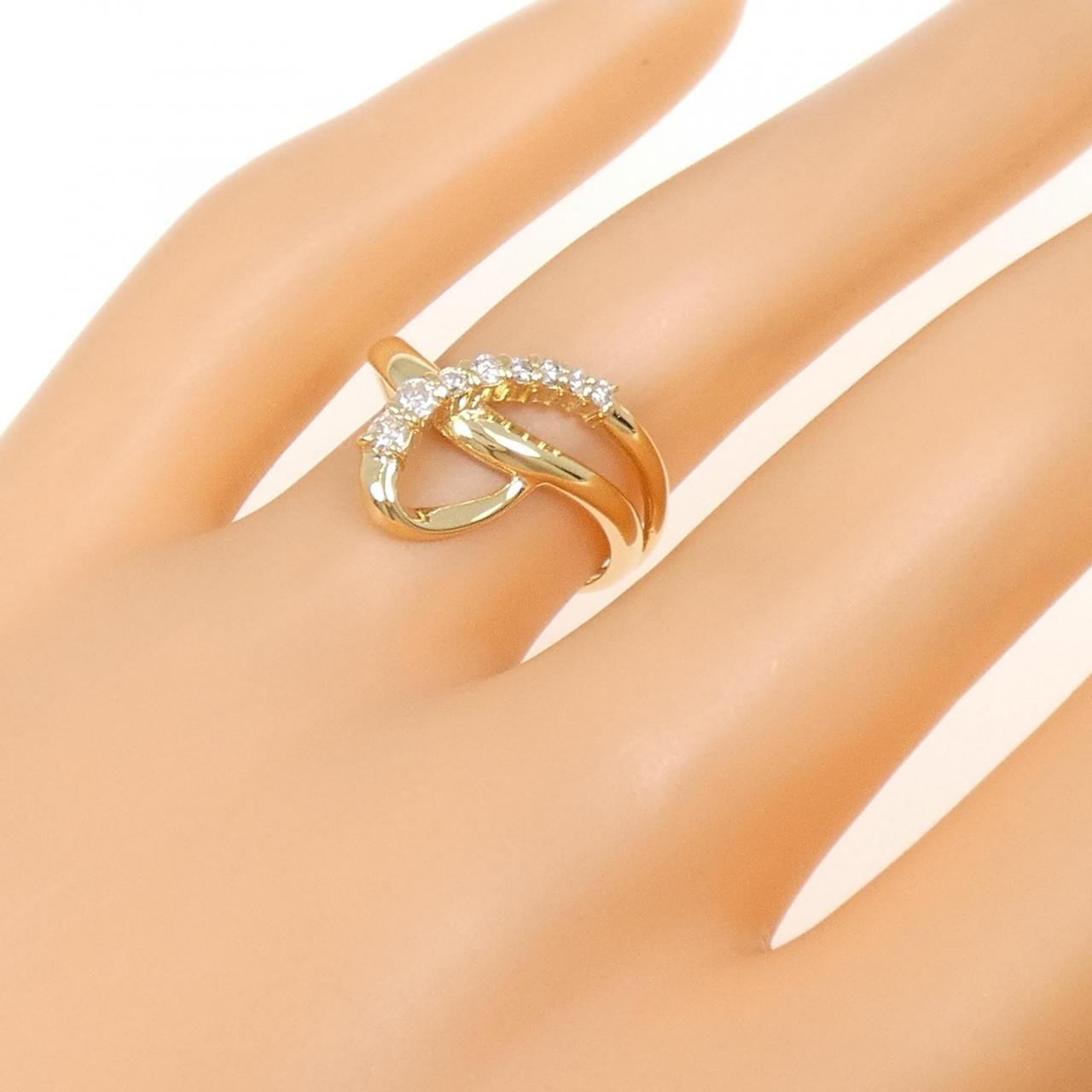 K18YG ダイヤモンド リング 0.16CT