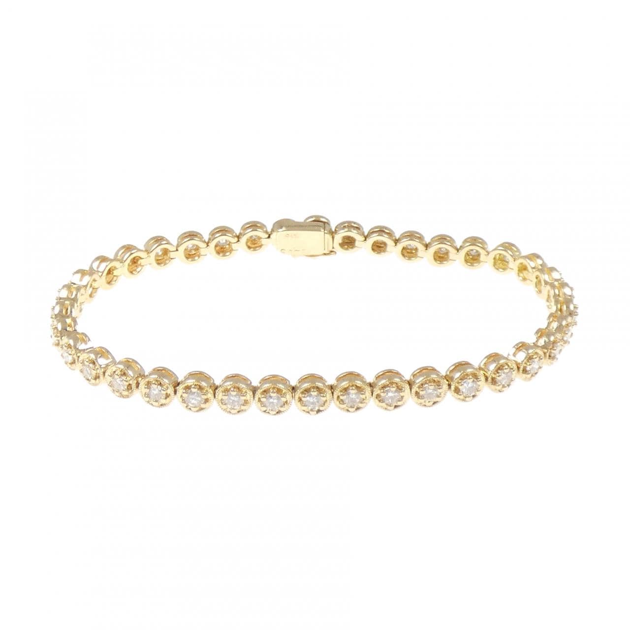 K18YG/K18WG ダイヤモンド ブレスレット 1.95CT