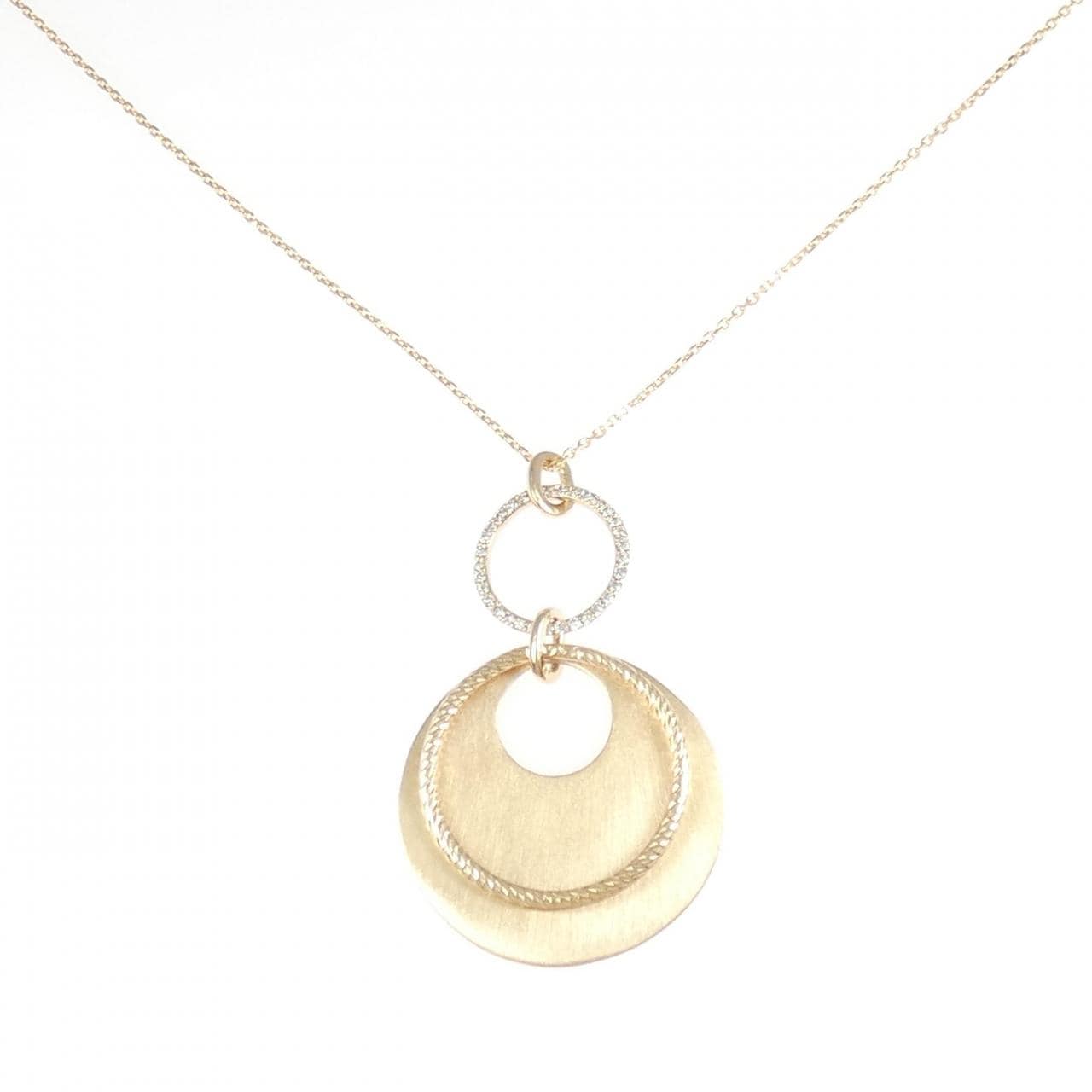 K18PG ダイヤモンド ネックレス 0.16CT