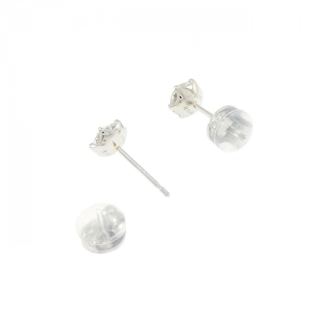 PT900 ダイヤモンド ピアス 0.411CT 0.422CT F SI2 VG