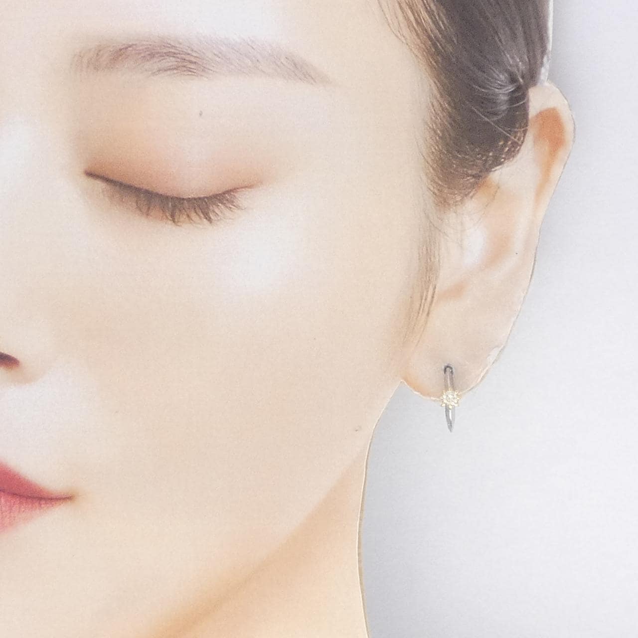 PT900/K18YG ダイヤモンド ピアス 0.22CT