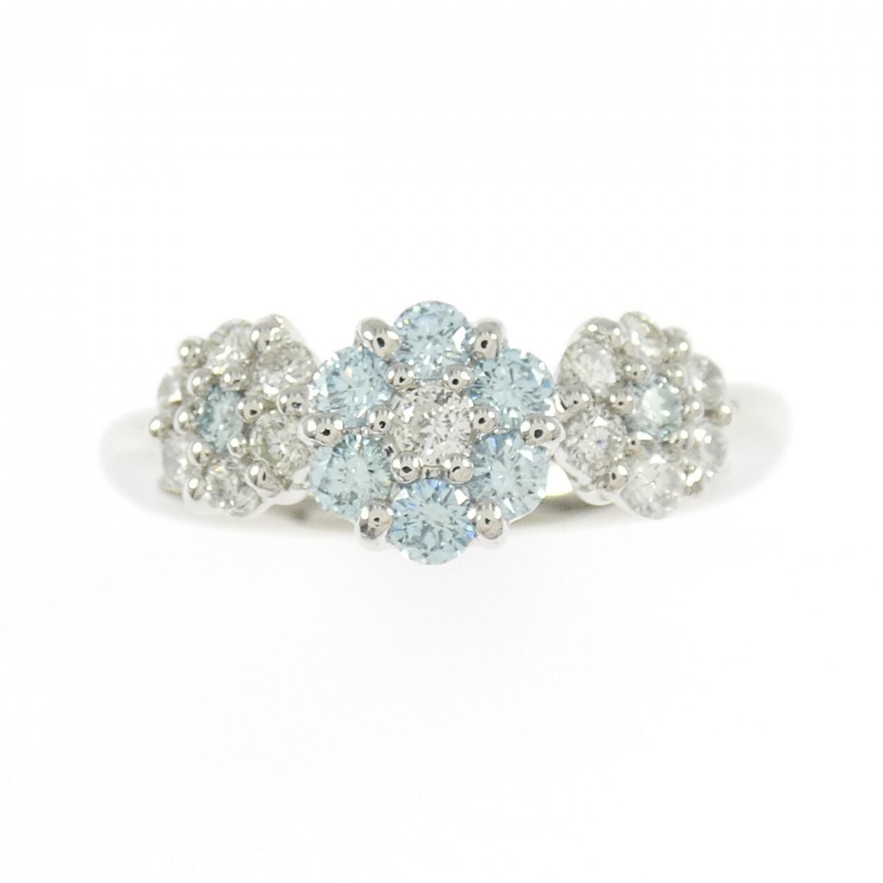 PT900 フラワー ダイヤモンド リング 0.24CT