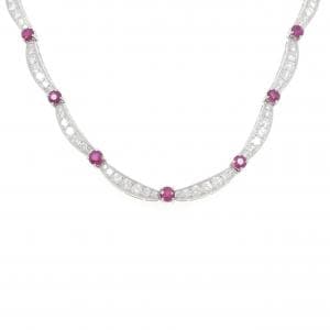 PT950 ルビー ネックレス 5.53CT