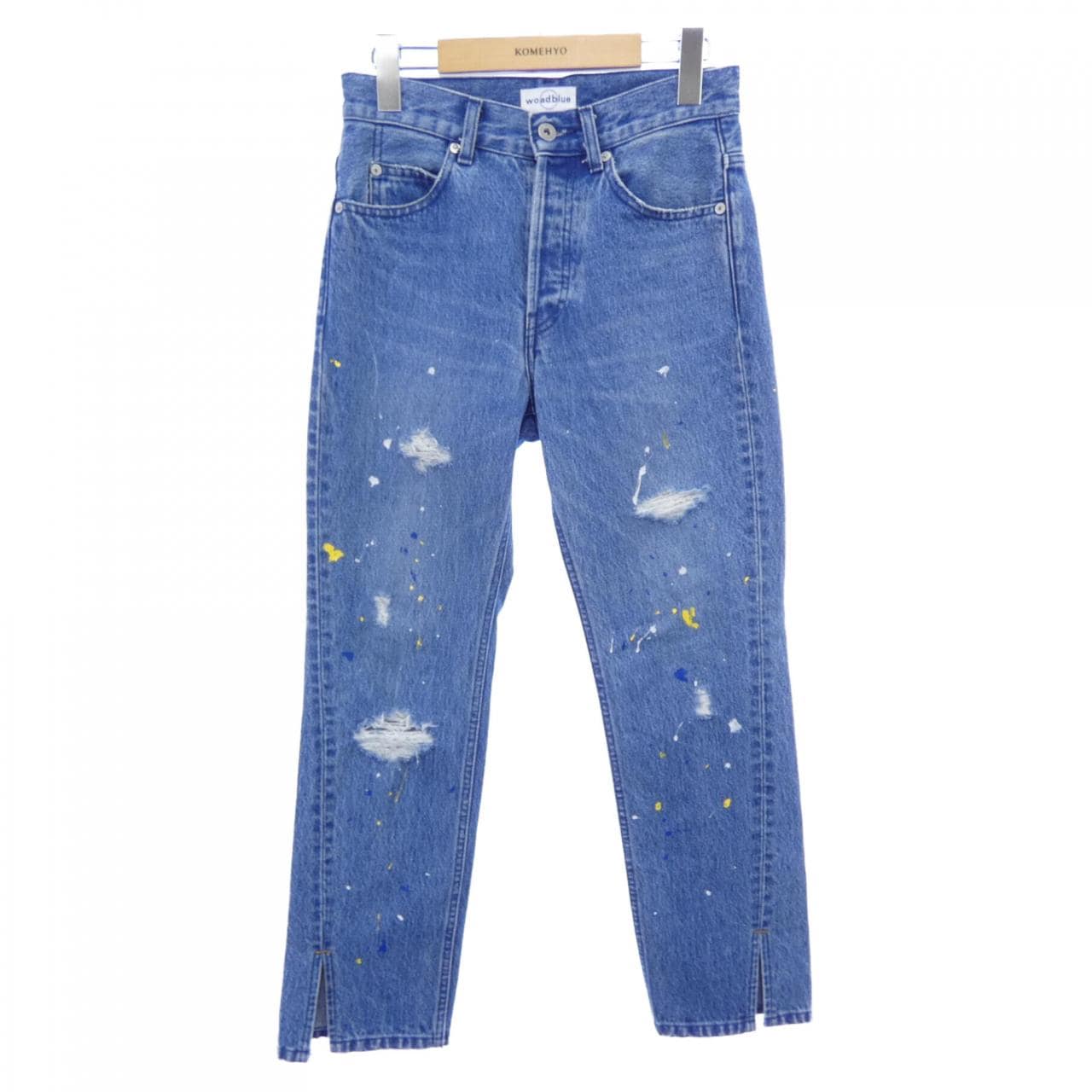 ウォードブルー WOADBLUE Slit Straight BLUE ジーンズ