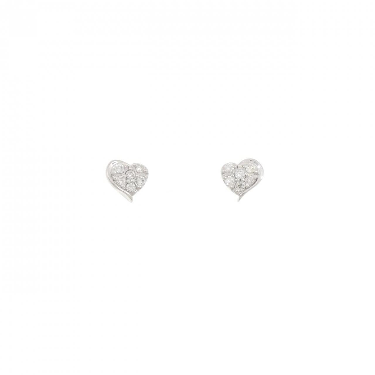スタージュエリー ハート ダイヤモンド ピアス 0.12CT