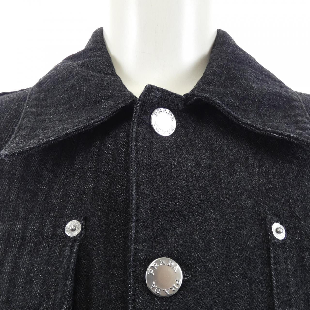 プラダ PRADA シエブロンデニム トライアングルロゴ GEB280 SOOO 16HD デニムジャケット