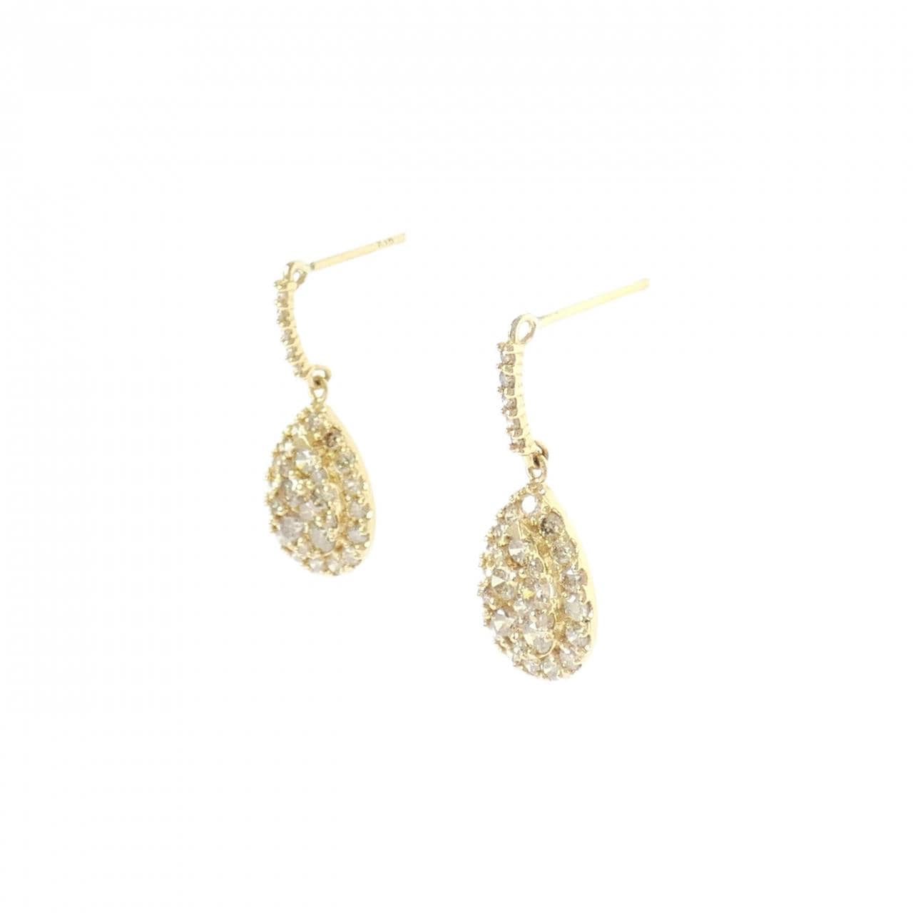 K18YG ダイヤモンド ピアス 1.00CT