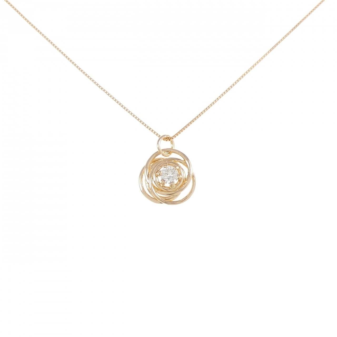 K18PG ダイヤモンド ネックレス 0.16CT