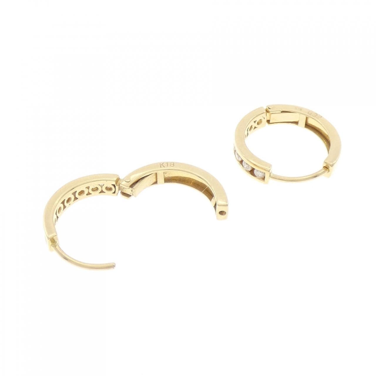 K18YG Diamond earrings 0.32CT