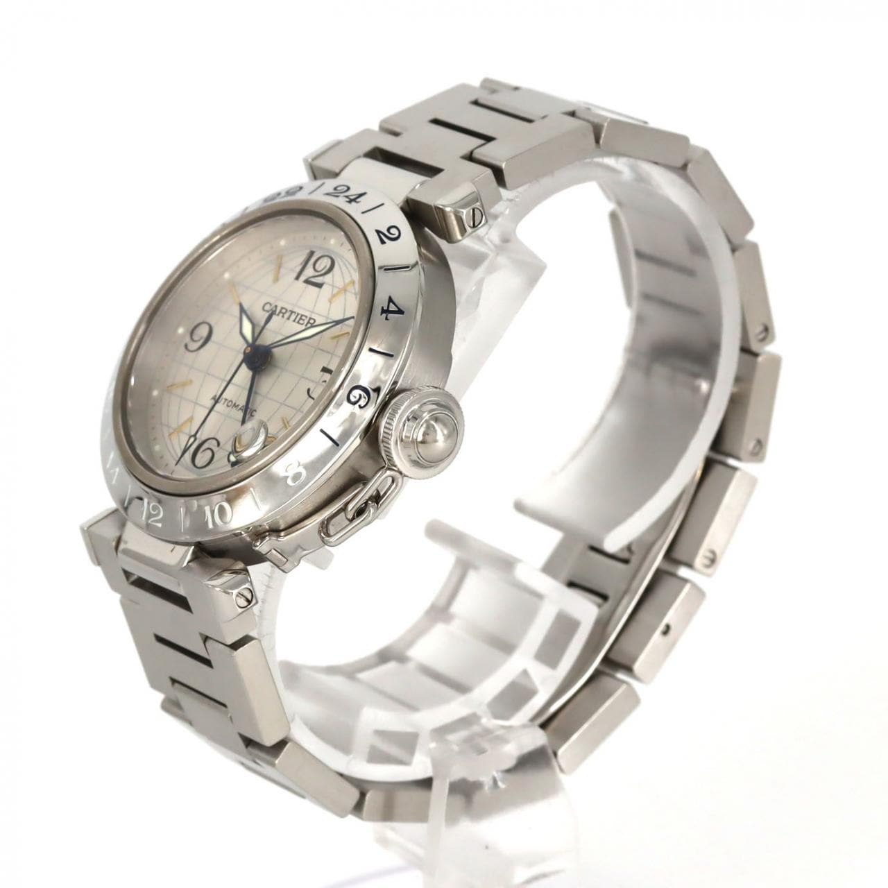 カルティエ パシャC GMT W31029M7 SS 自動巻