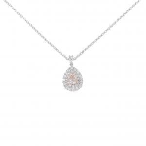 PT900/K18PG/PT850 ダイヤモンド ネックレス 0.321CT FOP SI2 ペアシェイプ