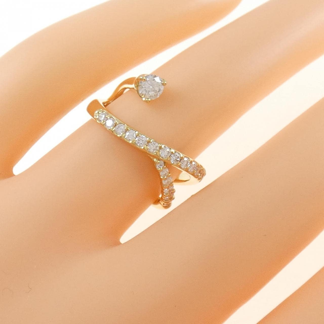 K18YG ダイヤモンド リング 0.48CT