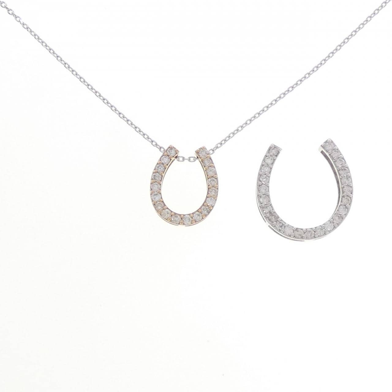 K18WG/K18PG 2WAY ダイヤモンド ネックレス 0.50CT