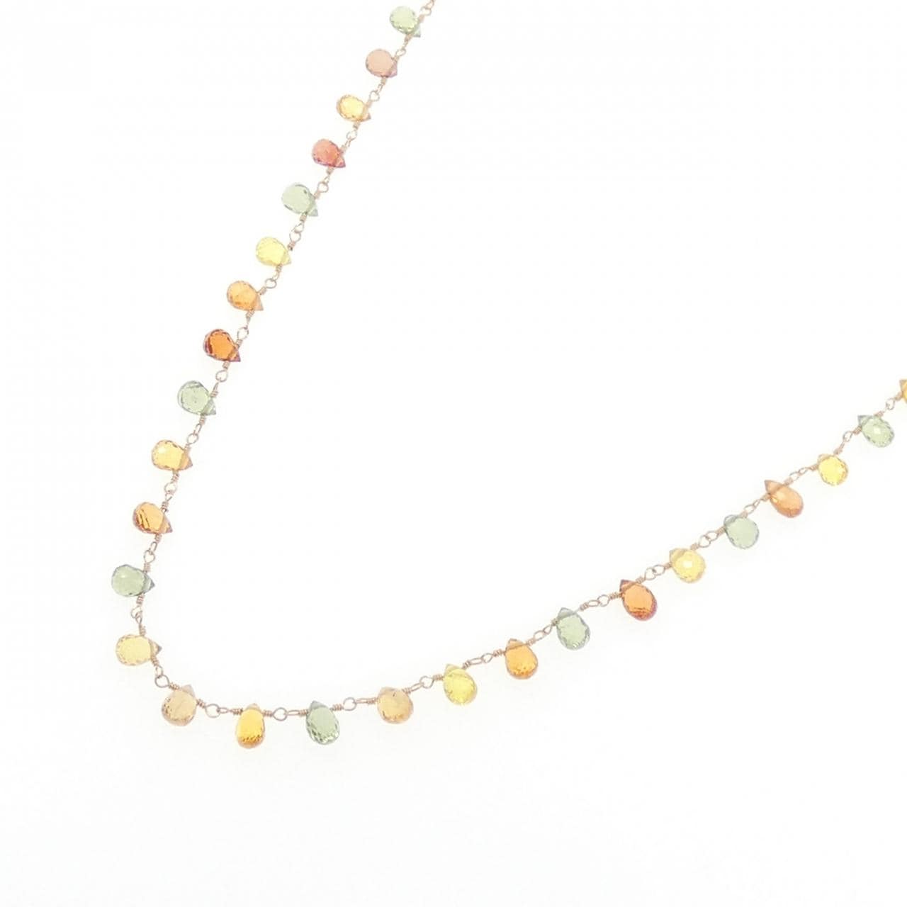 K18PG サファイヤ ネックレス 17.00CT