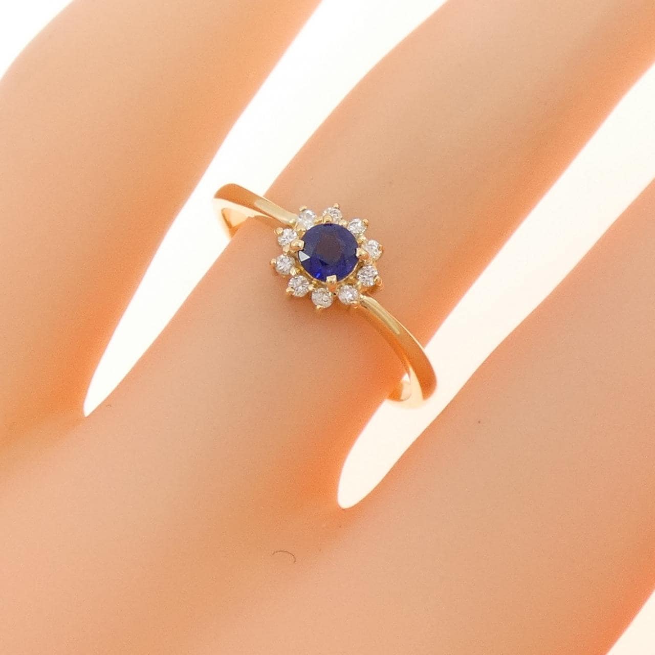 K18YG サファイヤ リング