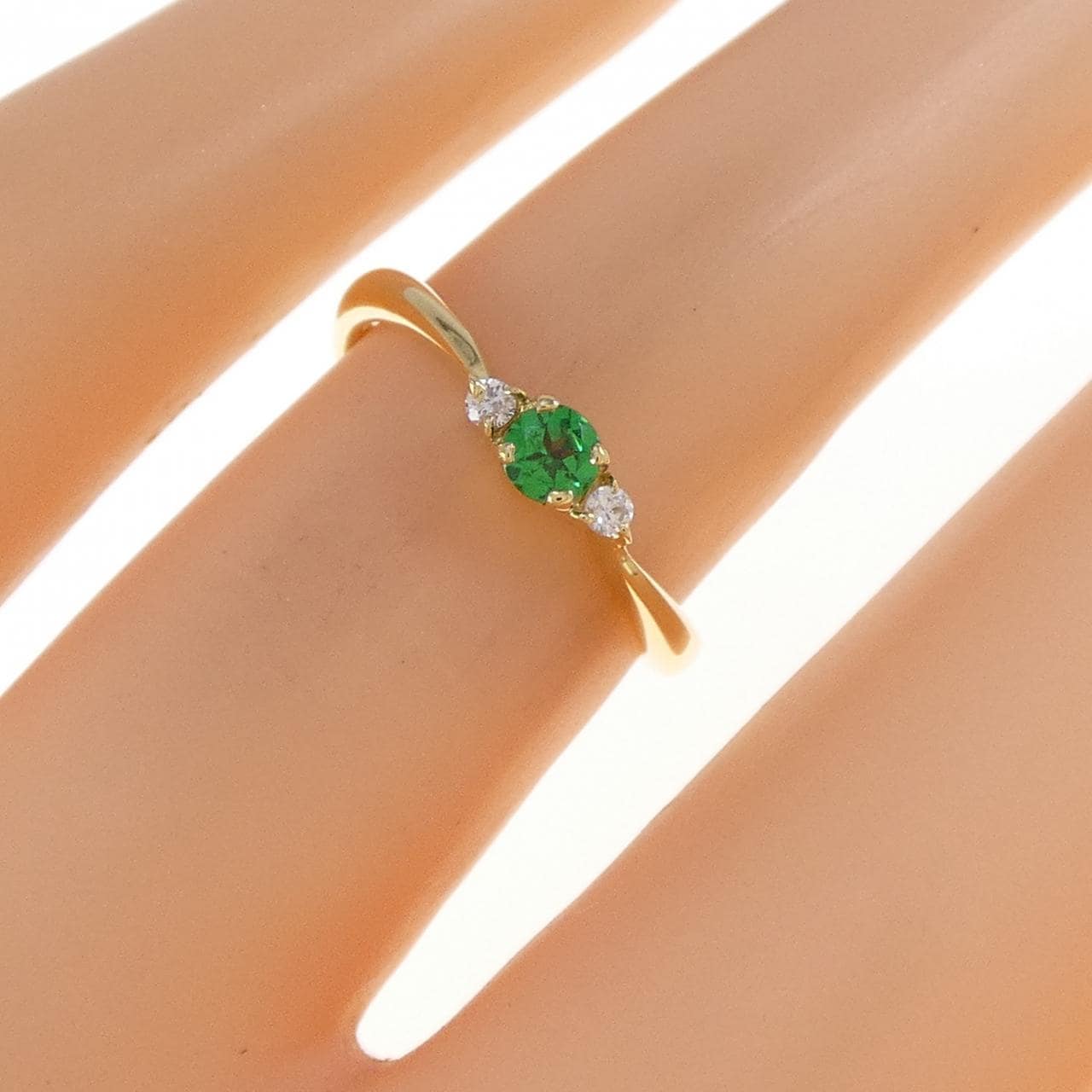 K18YG 绿石榴石戒指 0.10CT