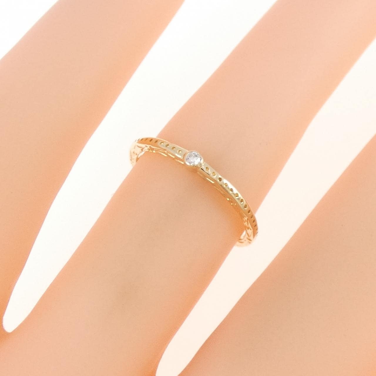 アガット ダイヤモンド リング 0.01CT