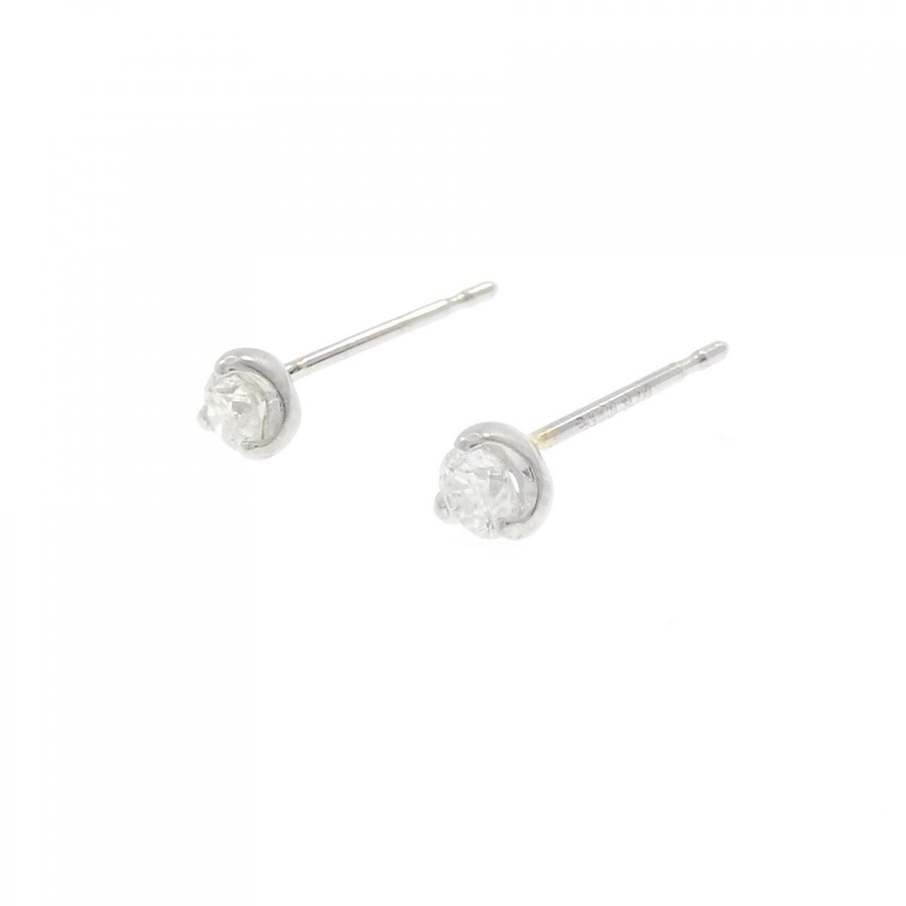 PT900 ソリティア ダイヤモンド ピアス 0.20CT