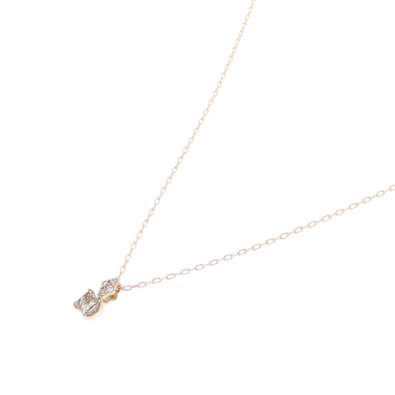 K18PG ダイヤモンド ネックレス 0.34CT