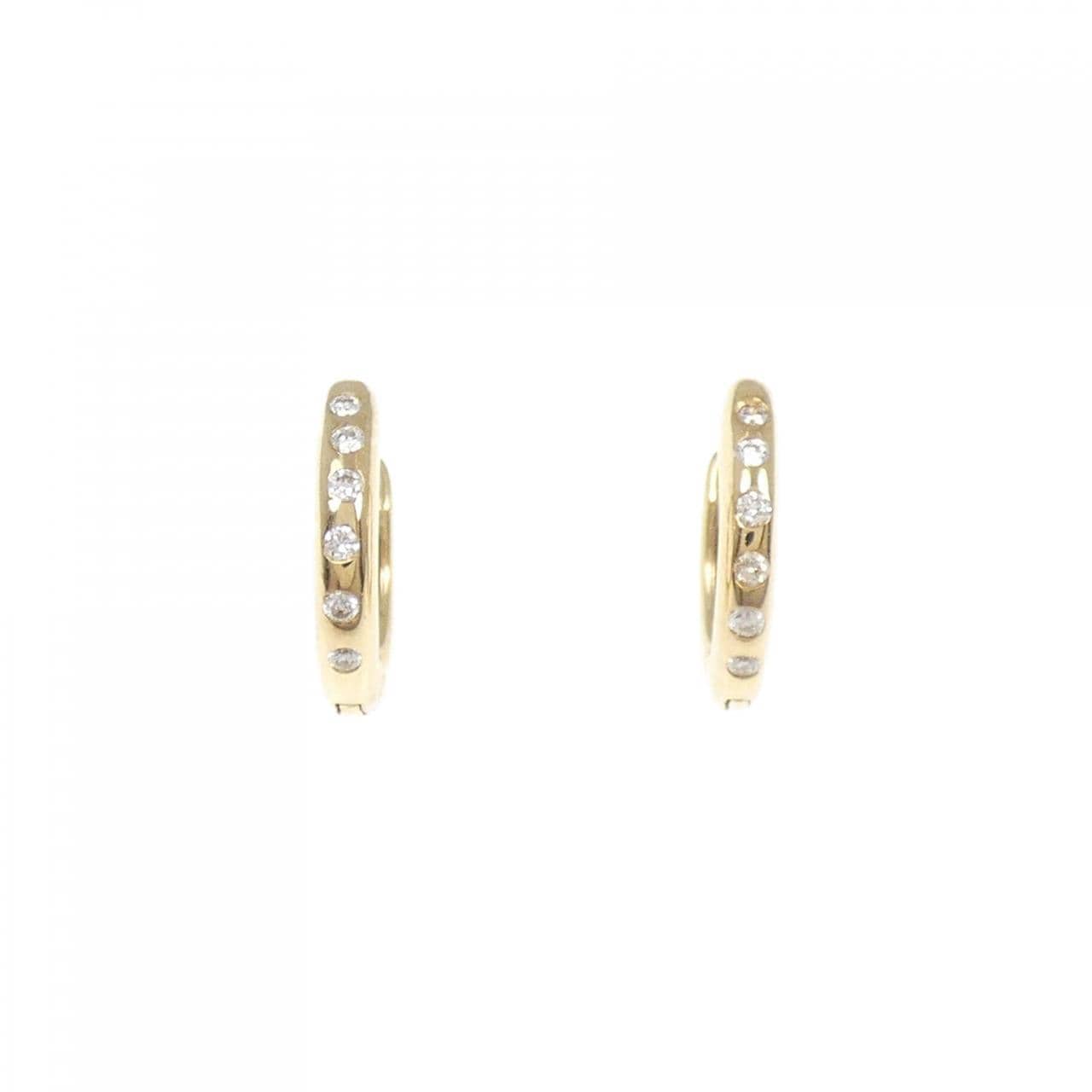 【新品】K18YG ダイヤモンド ピアス 0.05CT
