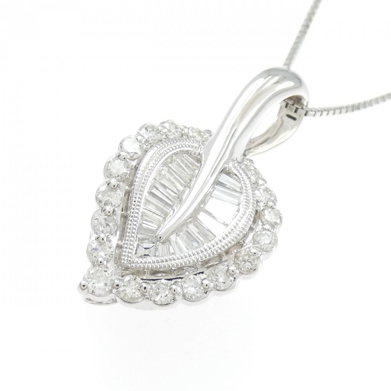 K18WG ダイヤモンド ネックレス 0.70CT