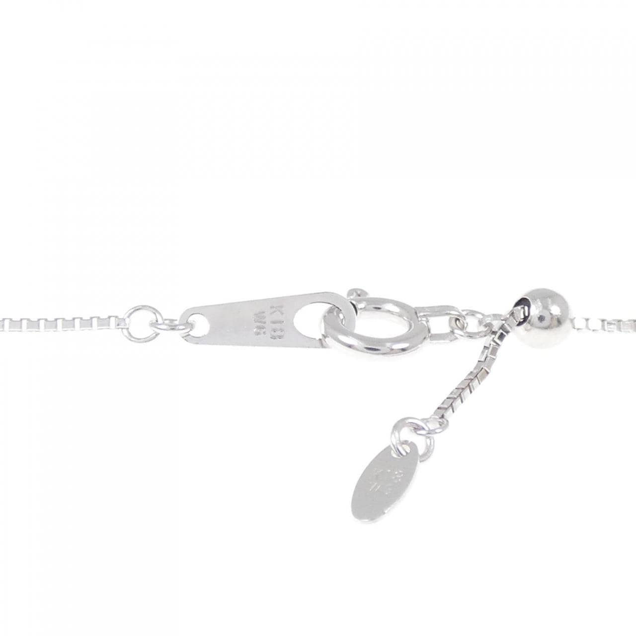K18WG クロス ダイヤモンド ネックレス 0.20CT