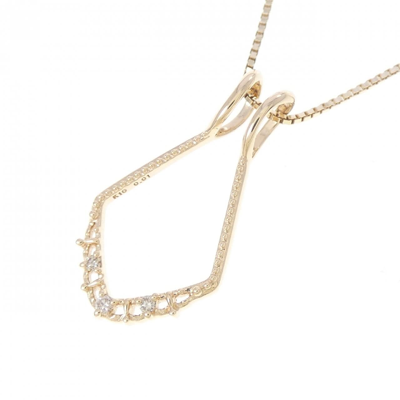 アガット ダイヤモンド ネックレス 0.01CT
