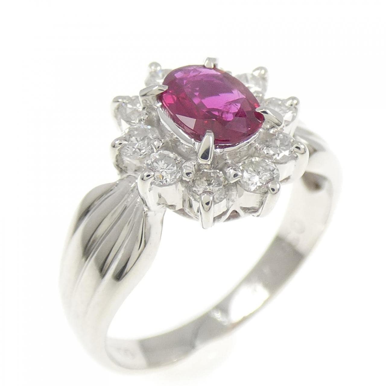 PT900 ルビー リング 0.38CT