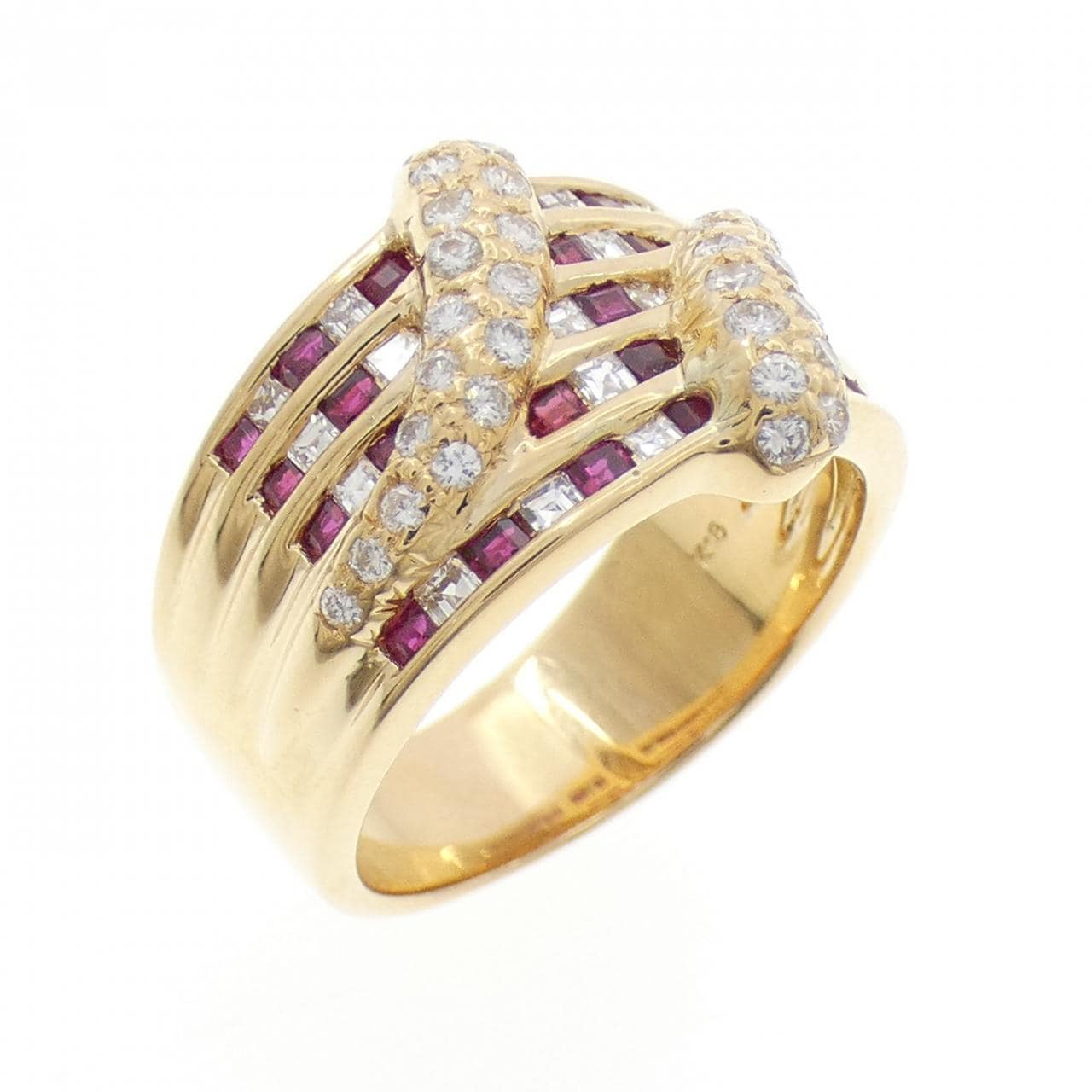 K18YG ルビー リング 0.81CT