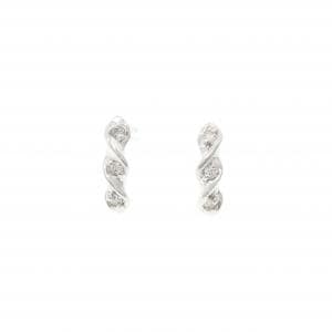 K18WG ダイヤモンド ピアス 0.06CT