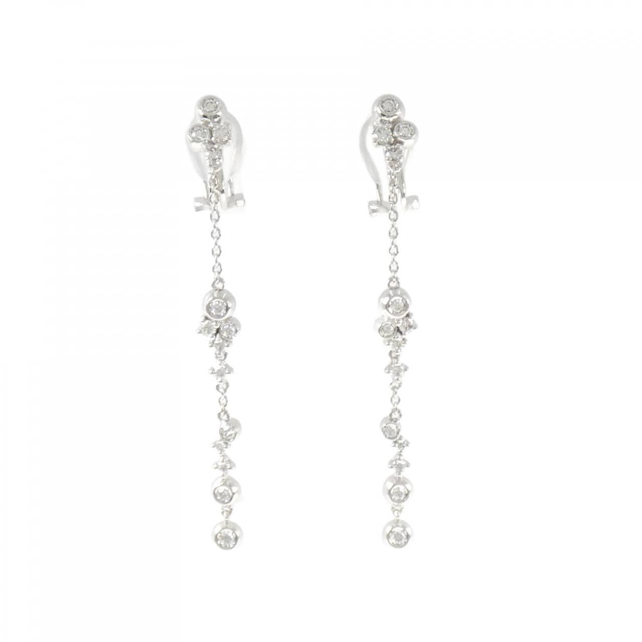 K18WG/K14WG Diamond Earrings 0.62CT