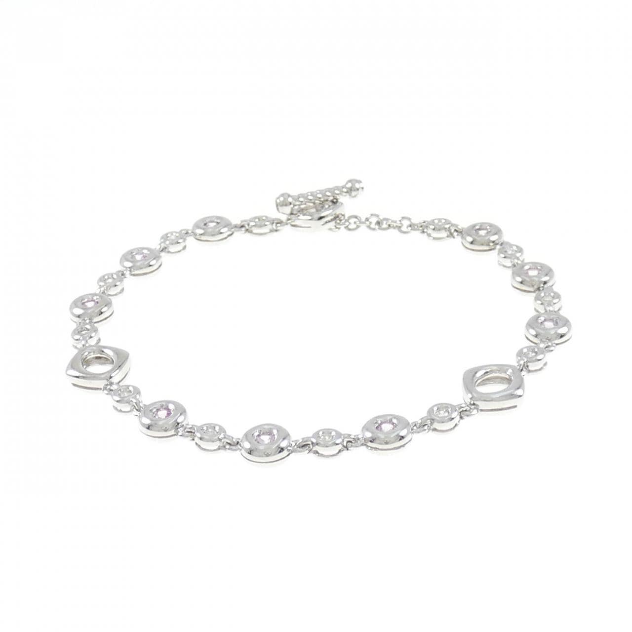 K18WG Sapphire Bracelet 0.40CT