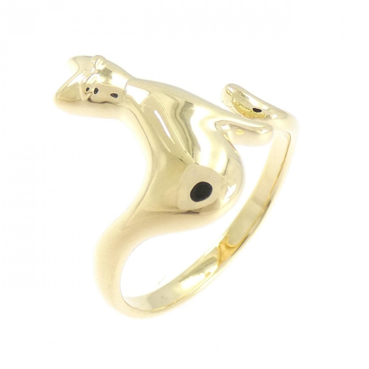 K18YG キャット リング