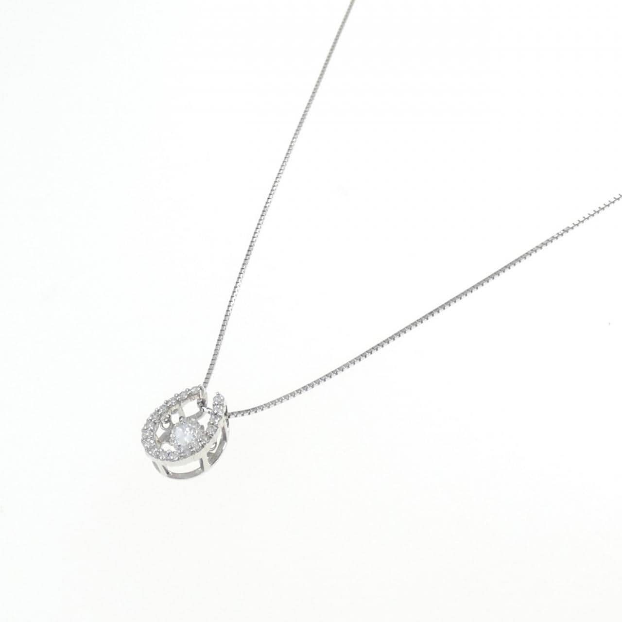 [BRAND NEW] PT Diamond Necklace 0.307CT D SI2 Good