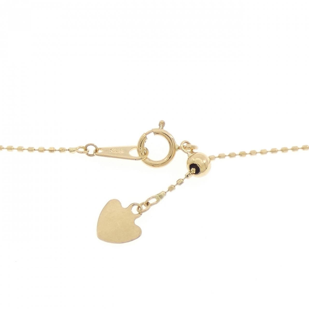 K18YG フラワー ダイヤモンド ネックレス 0.50CT