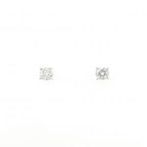 PT900 ソリティア ダイヤモンド ピアス 0.32CT
