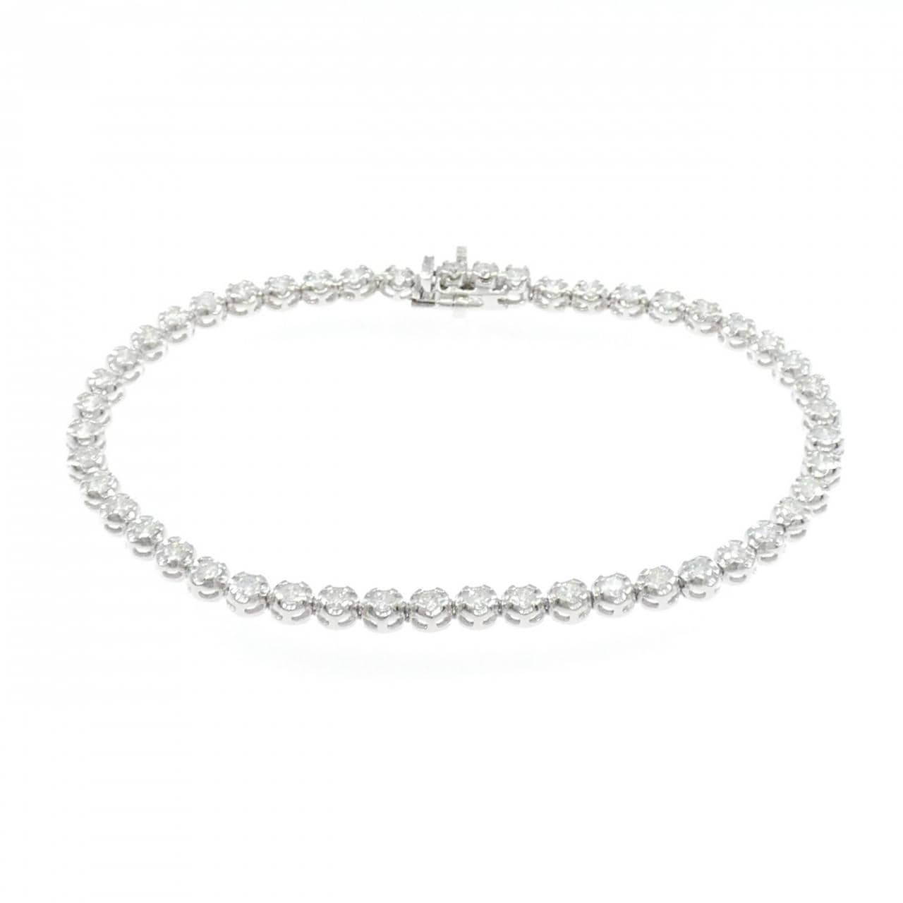 PT900/K14WG ダイヤモンド ブレスレット 2.01CT