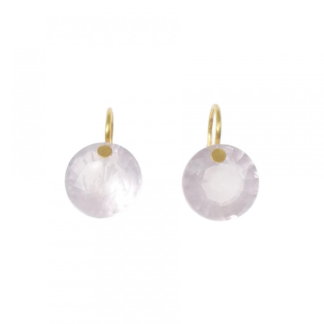 マリエレーヌ･ドゥ･タイヤック ローズクオーツ ピアス