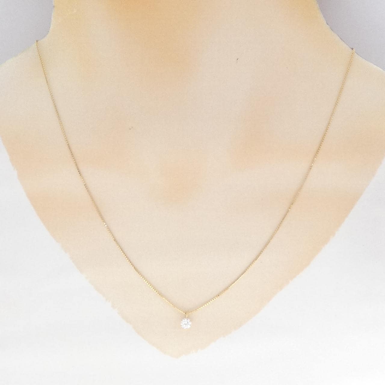 K18YG ソリティア ダイヤモンド ネックレス 0.257CT